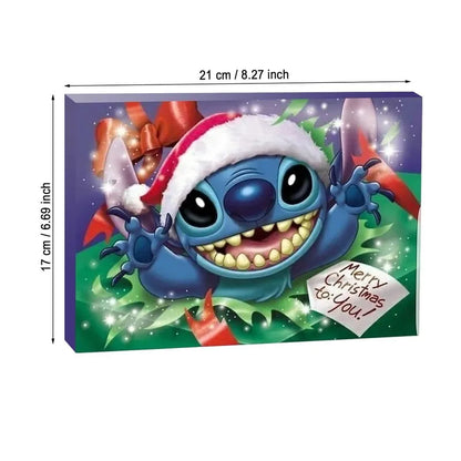 2025 New Stitch Mickey Christmas Advent Calendar Bracelets 24 Days Xmas Countdown Calendar Diy Jewelry Girl Halloween Xmas Gift