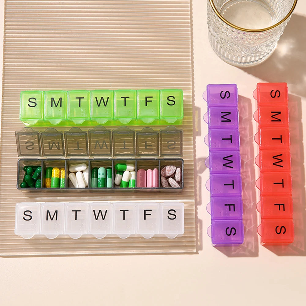 1 PC 7 Days Weekly Pill box