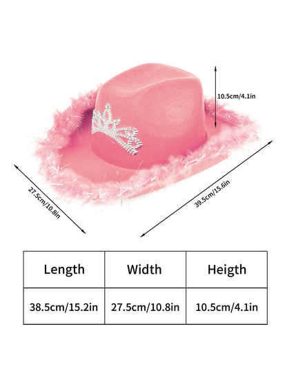 Colorful Feather Western Cowboy Hat