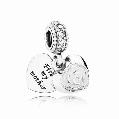 Hot-selling 925 Silver Mother's Day Series Rose Baby For European Original Bracelet DIY Accessories Women's Exquisite Jewelry