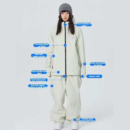 New Male Female Couple Ski Suit Set