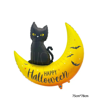 Hot Halloween Balloon Decoration Standing Hummy Pumpkin Ghost Witch Halloween Party Large Foil Balloon Inflatable Door Tree Deco