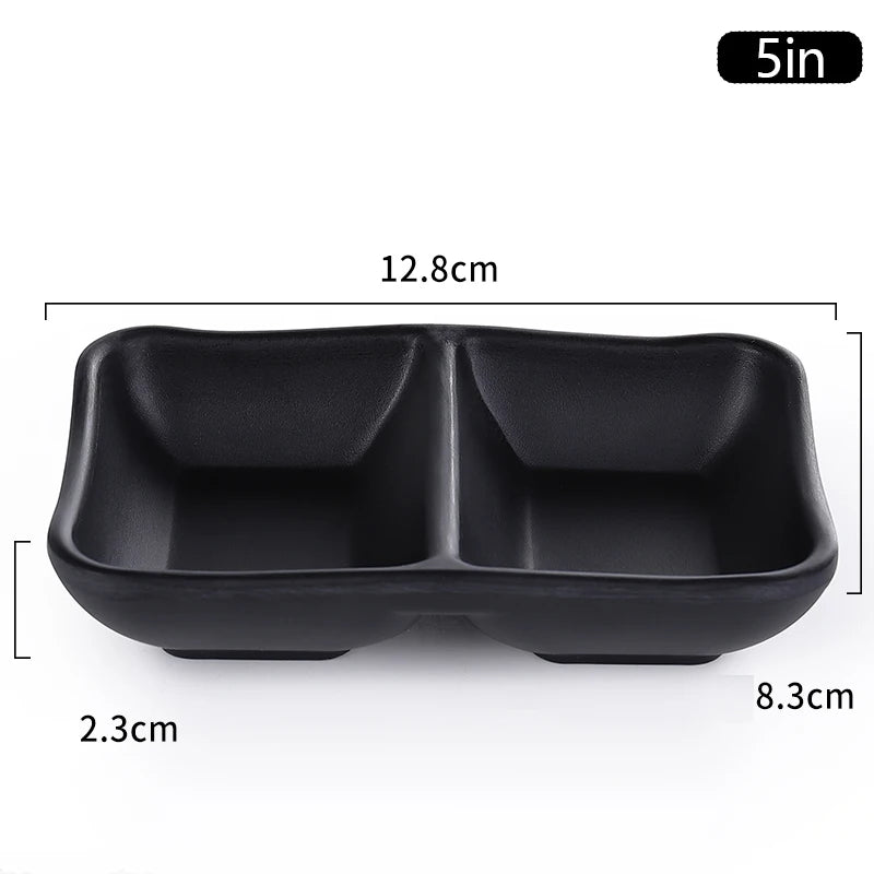 Black Melamine Multi Plate