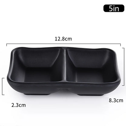 Black Melamine Multi Plate