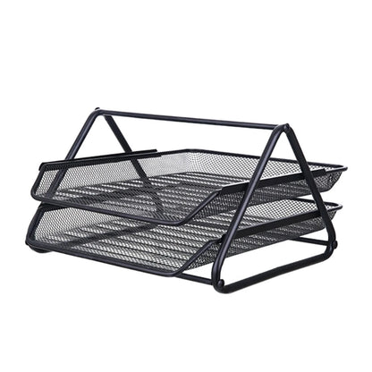 Office A4 Paper Desk Organizer Document File Letter Book Brochure Filling Tray Rack Shelf Carrier Metal Wire Mesh Storage Holder
