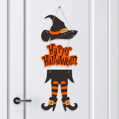 Halloween Witch Leg Hat Door