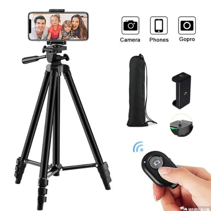 Live streaming stand aluminum alloy tripod with phone holder, digital single-lens reflex camera telescopic stand