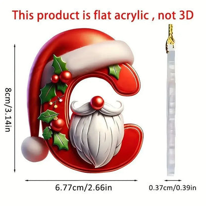 Christmas Acrylic Letter Pendant