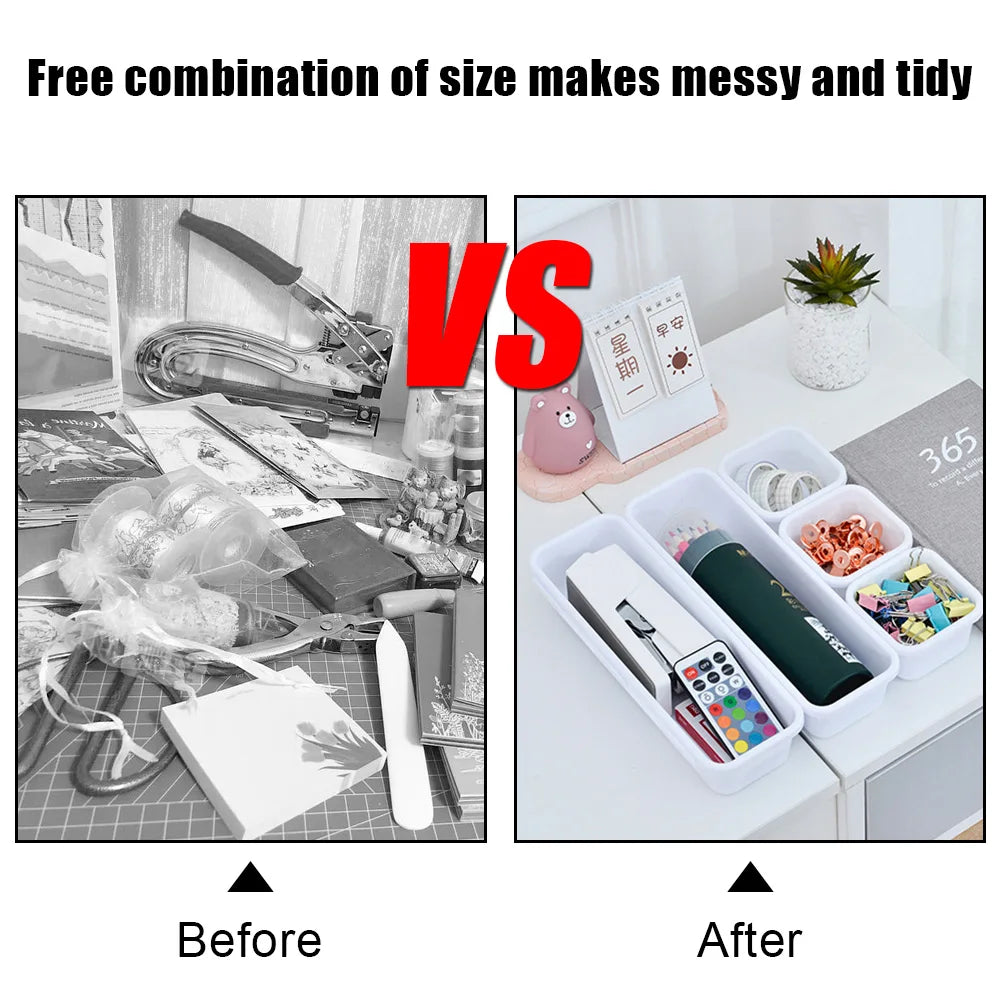 Closet Cover Kitchen Bathroom Storage Trays Storage Drawer Storage Box Sundries Jewelry Holder 8pc/set Make Up Organizer Box