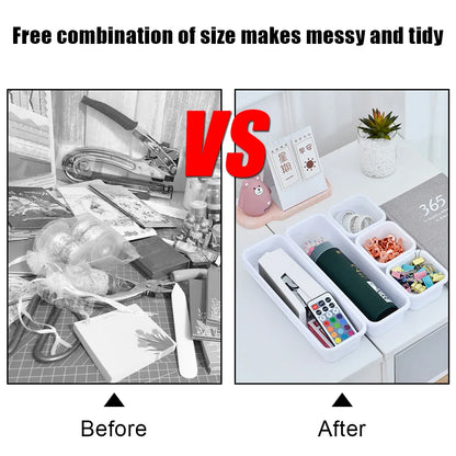 Closet Cover Kitchen Bathroom Storage Trays Storage Drawer Storage Box Sundries Jewelry Holder 8pc/set Make Up Organizer Box