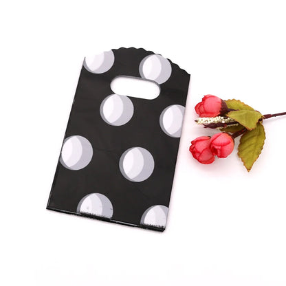 Wholesale 50Pcs/Lot Plastic Bag 9x15cm Small Boutique Storage Candy Jewelry Packaging Bag Plastic Gift Bags With Handle