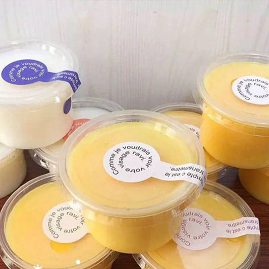 100PCS 140ml Disposable Plastic Container Clear Portion Cups Bowls with Lids for Mousses Sauce Jelly Yogurt shop Ice cream cups