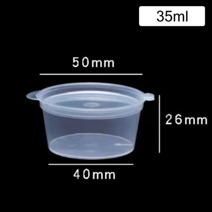 50pcs Sealed and Leak-proof Disposable Sauce Cup Sauce Cup Containers with Hinged Lids One-piece Sauce Dispensing Box Reusable