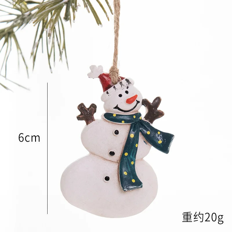 Christmas Resin Tree Decorations Santa