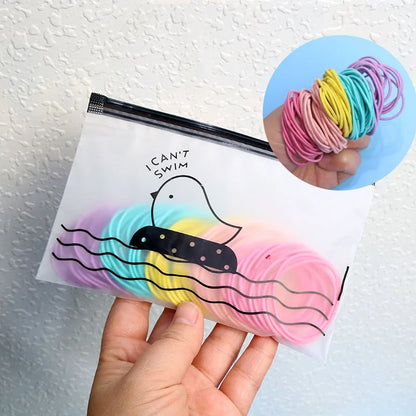 100PCS/Set Women 3.5CM Basic Nylon Elastic Hair Bands Ponytail Hair Scrunchie Rubber Bands Headband Hair Accessories Headwear