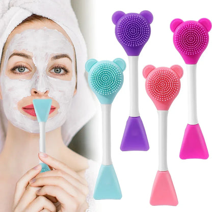 Double Head Facial Mask Brush Silicone