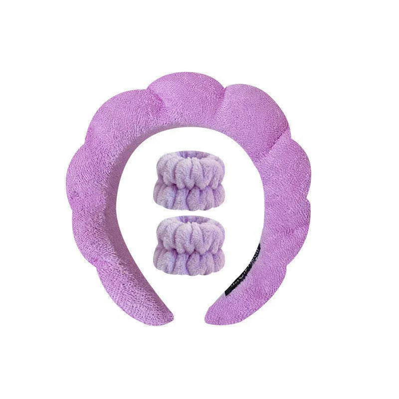 3pcs/lot women Sponge Spa Headband with Wristbands