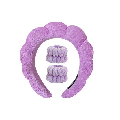 3pcs/lot women Sponge Spa Headband with Wristbands