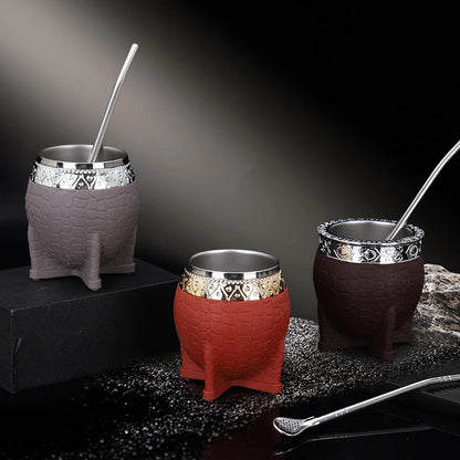 1PC tasses tasses per cafè Stainless Steel Double Wall Cup 200ml Insulated Tumbler Yerba Mate Tea Coffee Beer Drinking