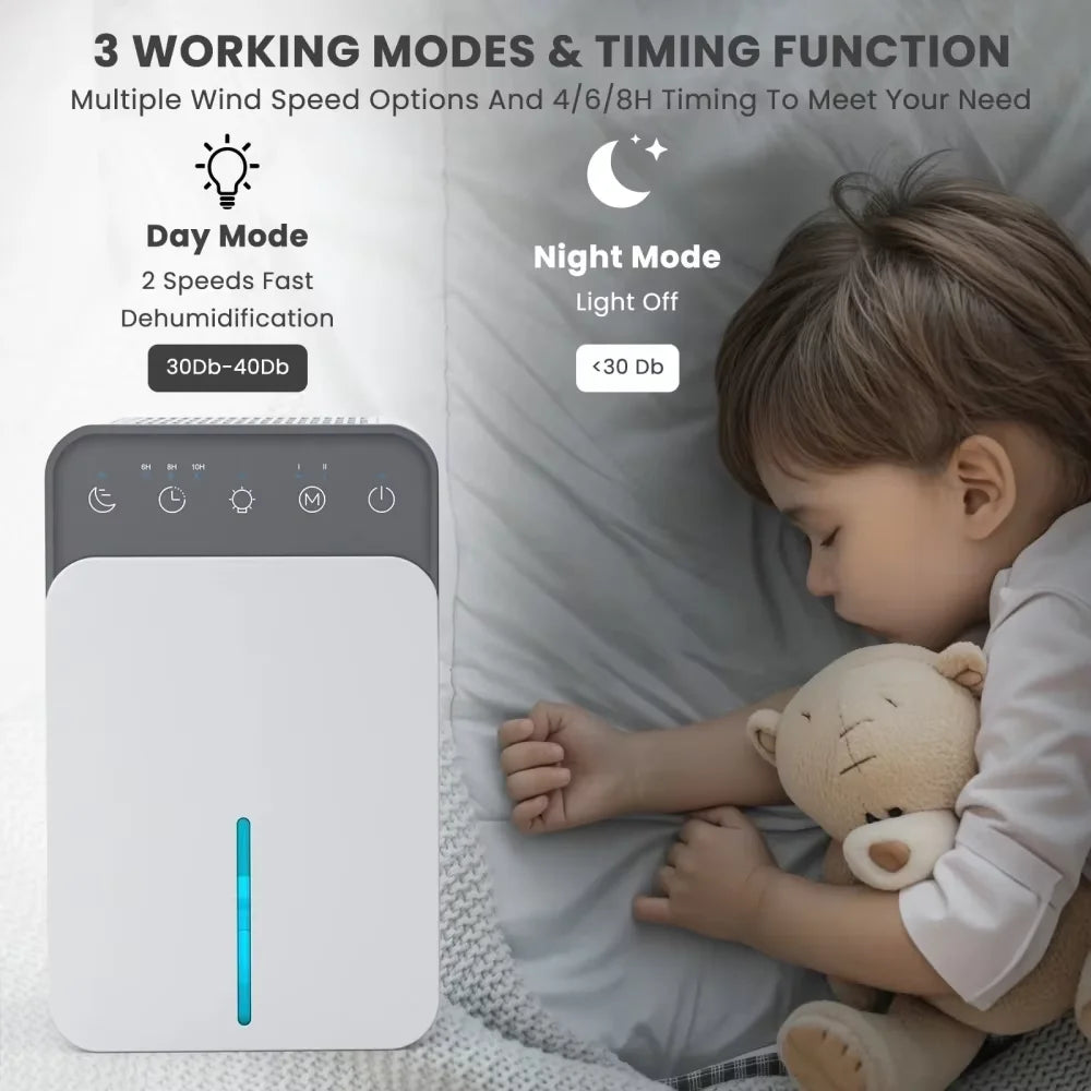 Intelligent Portable Dehumidifier with Deodorizing & Mold Prevention