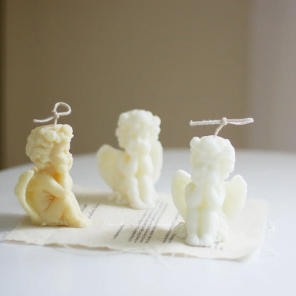 Cute Candles Cupid Angel Scented Candle Ins Small Art Decorative Aromatic Candles Home Fragrant Decoration Candle Posing Props