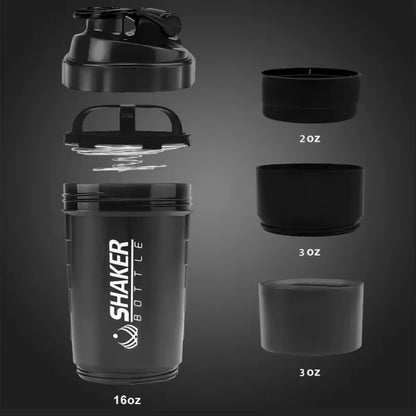 Shaker Bottle With Power Container