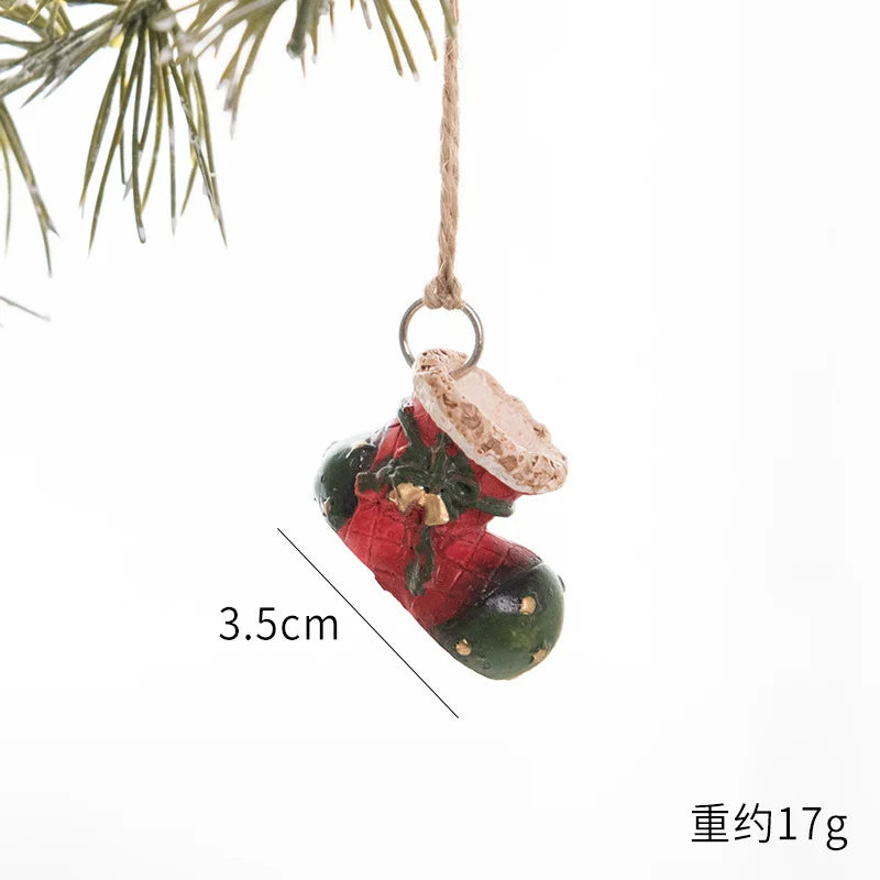 Christmas Resin Tree Decorations Santa