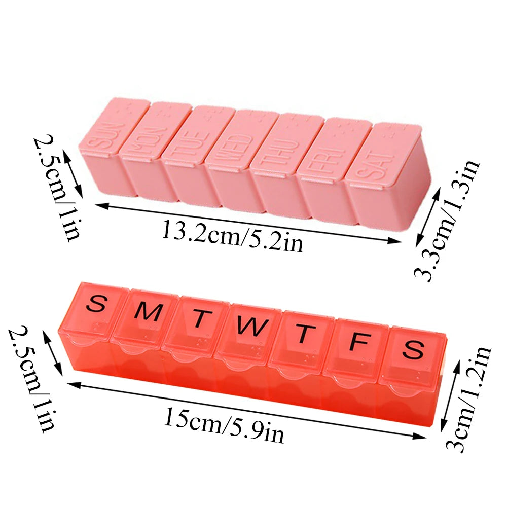 1 PC 7 Days Weekly Pill box
