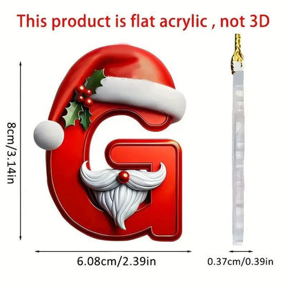 Christmas Acrylic Letter Pendant