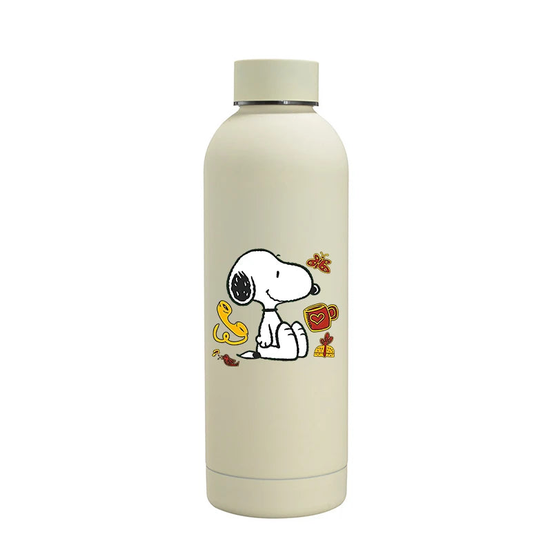 Snoopys Fashion Thermos Bottle Stainless Steel Vacuum Cup Travel Camping Keep Hot Cold Drink Insulated Mug Women Birthday Gifts