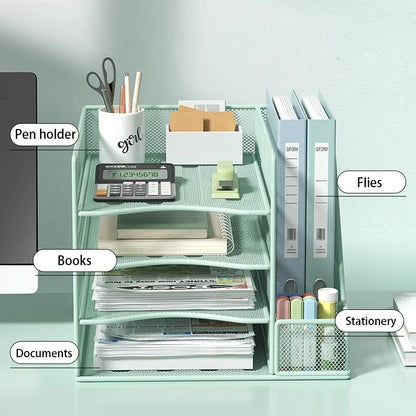 Office desktop file rack metal bookstand