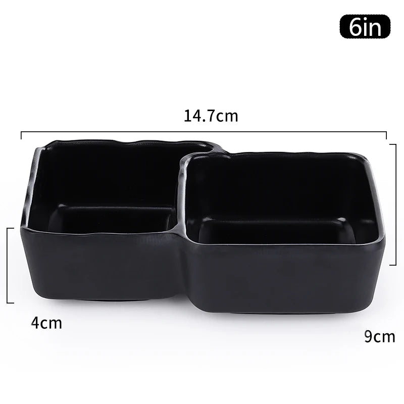 Black Melamine Multi Plate
