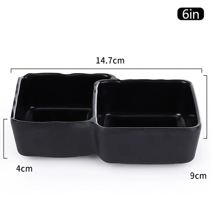 Black Melamine Multi Plate