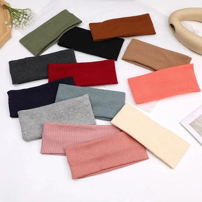 Sports Cycling Wash Face Hairbands Soft Korean Cotton Knitted Headband For Women Girls Bandanas Fashion Hair Accessories