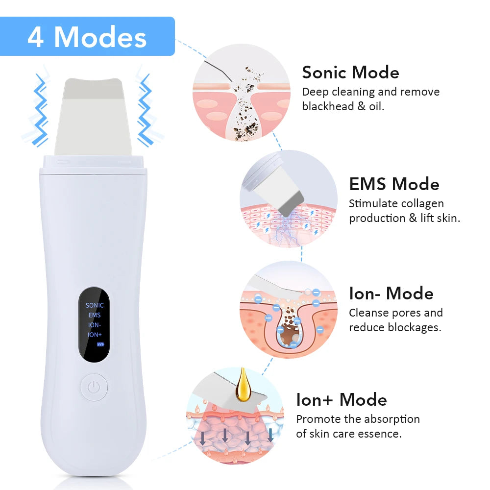 Ultrasonic Skin Scrubber Peeling Remove