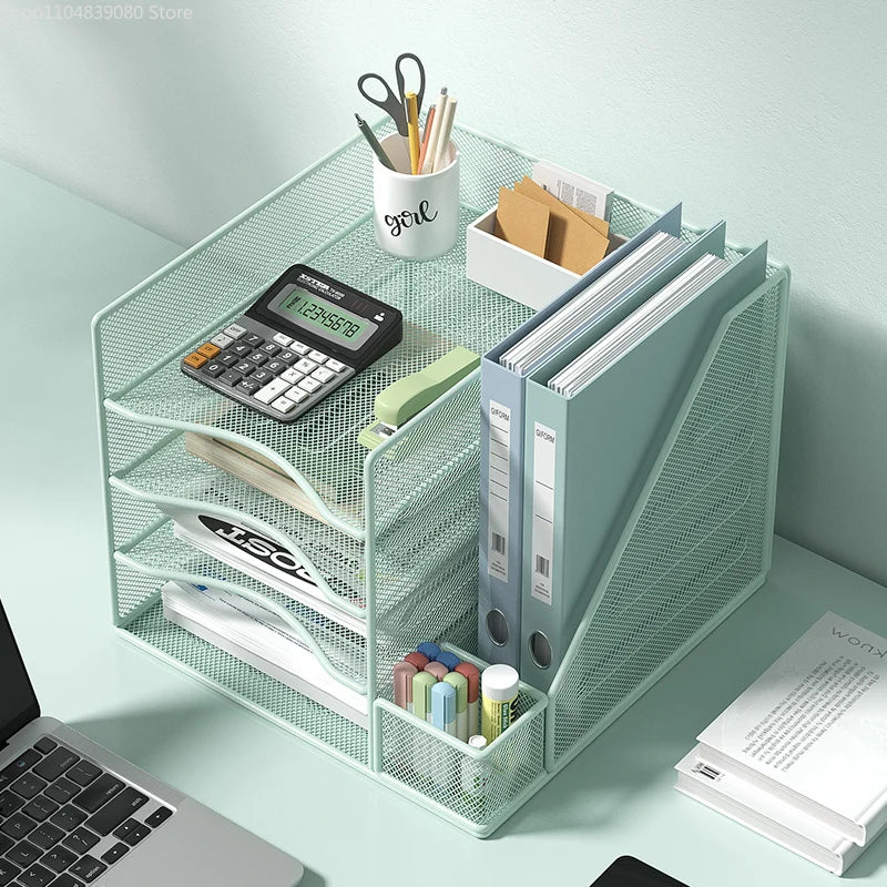 Office desktop file rack metal bookstand