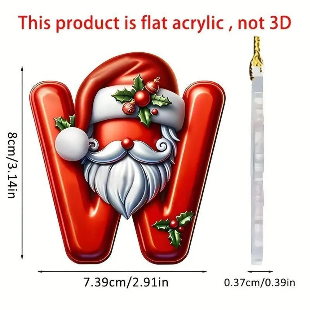 Christmas Acrylic Letter Pendant