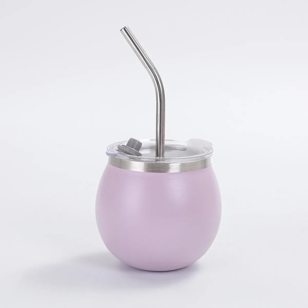 Creative 304 Stainless Steel Thermos Cup Mini Compact U-shaped Egg Cup Home with lid and straw to keep Cold Matai Cup