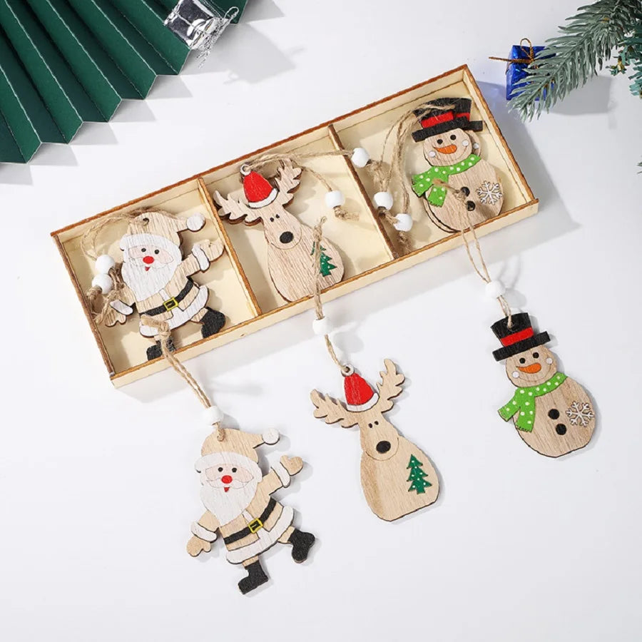 Christmas Wooden Pendants Xmas Tree