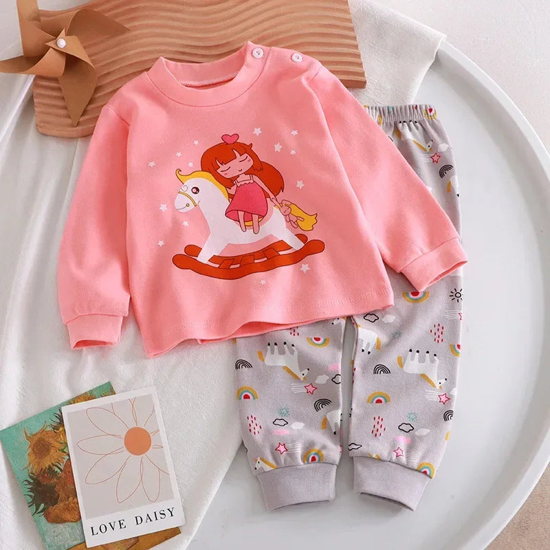 Kids Boys Girls Pajamas Cute Cartoon