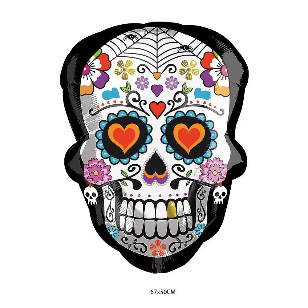 Hot Halloween Balloon Decoration Standing Hummy Pumpkin Ghost Witch Halloween Party Large Foil Balloon Inflatable Door Tree Deco