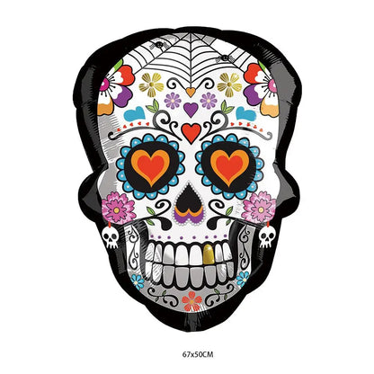 Hot Halloween Balloon Decoration Standing Hummy Pumpkin Ghost Witch Halloween Party Large Foil Balloon Inflatable Door Tree Deco