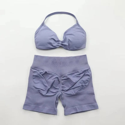 Conjunto Deportivo Mujer 2 Piezas – Top Corto y Shorts