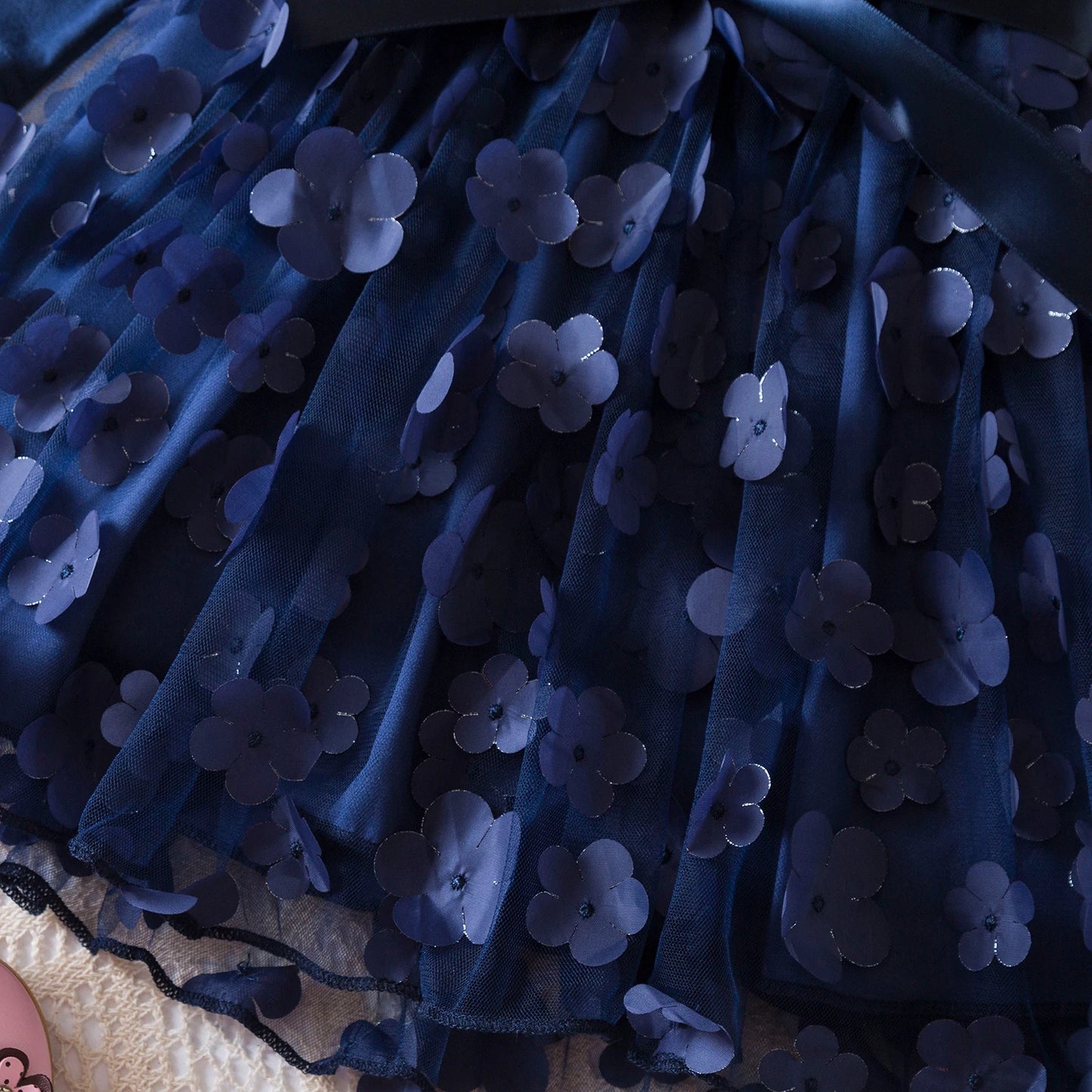 2024 Autumn Winter Girls Long Sleeves Dress 3D Floral Fashion Children Birthday Party Vestidos Baby Fall Clothes for 3-8 Yrs