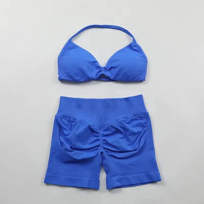 Conjunto Deportivo Mujer 2 Piezas – Top Corto y Shorts