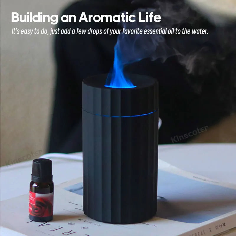 Car Diffuser Flame Humidifier Essential Oil