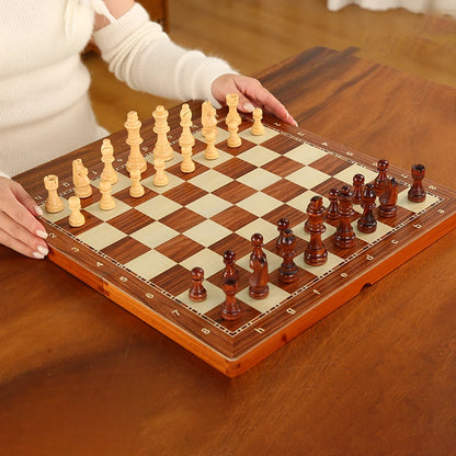 Rosewood Luxury Chess Set with 2 Extra Queens