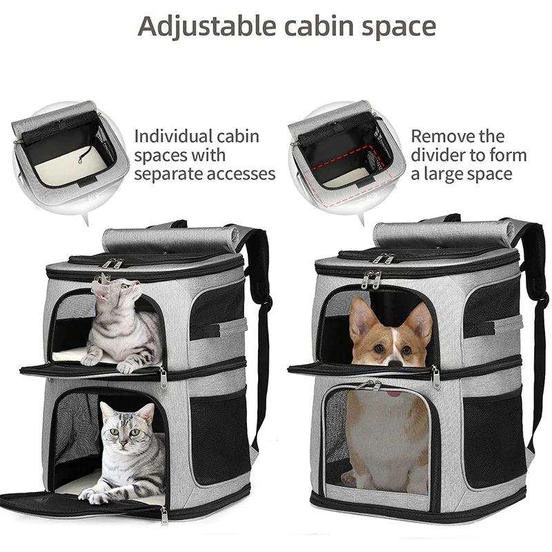 Double-Compartment Pet Carrier