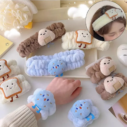 Cute Face Wash Hair Tie Wrist
