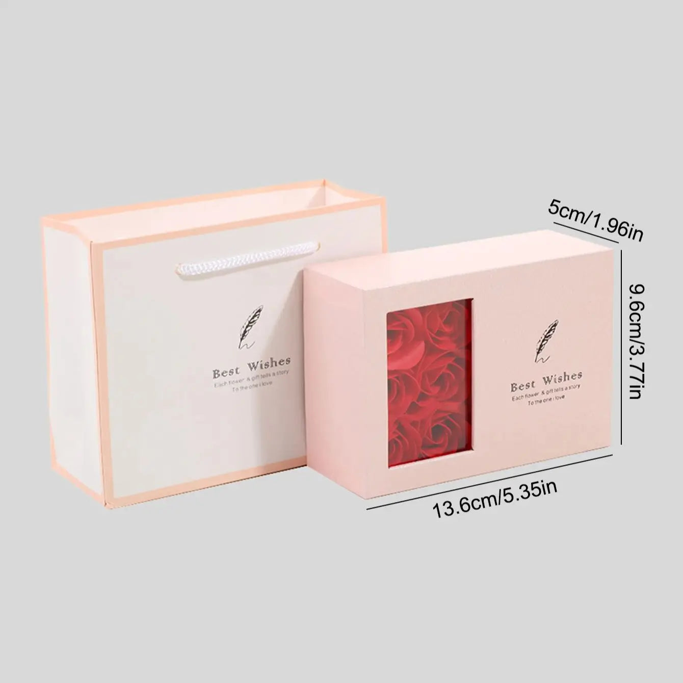 1Set 6 Rose Gift Box Window Jewelry(No Jewelry)